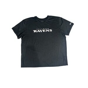 Nike Baltimore Ravens Dri Fit T‎ Shirt Mens 3XL Black NFL Football Tee